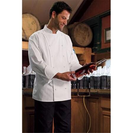 Nathan Caleb Sienna Chef Coat in White - xLarge NA141253